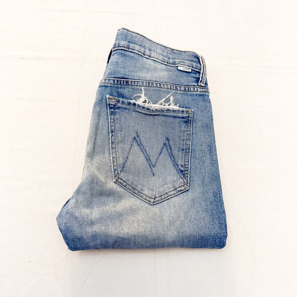Mother The Stunner Ankle Step Fray Exposed Secret Sister Denim Jeans Size 28